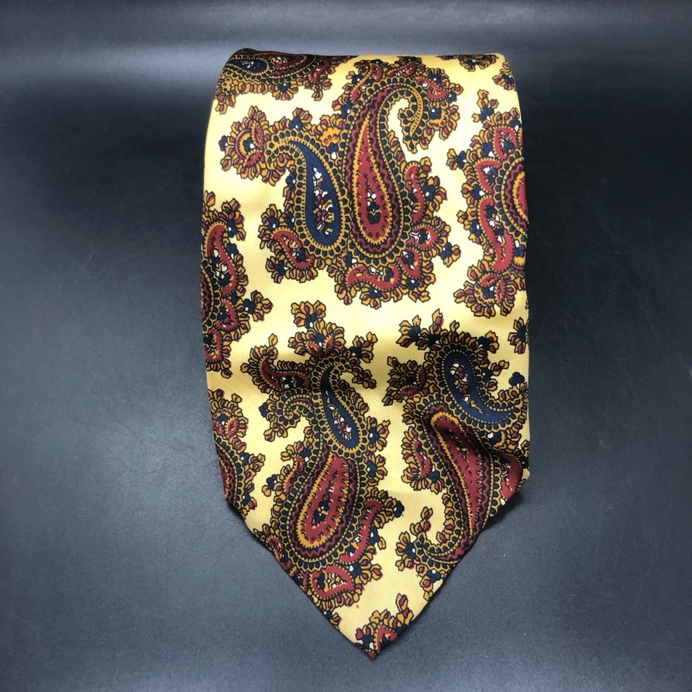 Vintage Christian Dior Cravates baroque silk paisley print neck tie